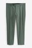 Mid Green Slim Motion Flex Stretch Suit: Trousers