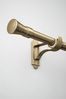 Antique Brass Klick Fit Trumpet Finial Extendable 28mm Curtain Pole Kit