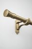 Antique Brass Klick Fit 28mm Trumpet Finial Extendable Curtain Pole Kit, 28mm