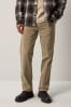 Tan Brown Straight Coloured Stretch Jeans, Straight Fit