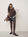Chocolate Brown 3D 60 Denier Maternity Tights