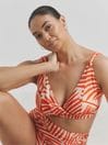 Simply Be Orange Magisculpt Lose Up To An Inch Plunge Bikini Top
