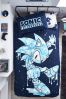 Navy Blue Sonic the Hedgehog Reversible Duvet Cover and Pillowcase Set