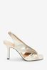 <span>Taupe/Braun</span> - Signature Ledersandalen mit Knotendetail
