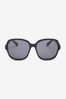 Black Polarised Square Sunglasses