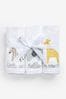 <span>Weiß</span> - Safari Waschlappen aus Baumwolle im 3er-Pack