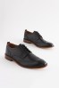 Brown Contrast Sole Leather Brogues, Regular Fit