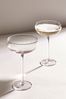 Clear Sienna Champagne Flute Glasses, Set of 2 Champagne Saucers