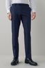 <span>Marineblau</span> - Motion Flex Karierter Stretch-Anzug: Hose, Slim Fit