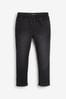 Black Jersey Stretch Jeans With Adjustable Waist (3-16yrs), Regular Fit