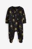 <span>Schwarz/Gold</span> - Eid Baby-Schlafanzug mit Reißverschluss (0–2 Jahre)