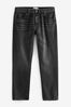 Washed Black 100% Cotton Authentic Jeans, Straight