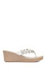 Pavers White Wedge Toe Post Sandals