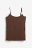 Chocolate Brown Thin Strap Vest, Regular/Tall