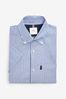<span>Grün/Blau kariert</span> - Bügelleichtes, kurzärmeliges Oxford-Hemd mit Button-Down-Kragen, Regular Fit