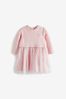 Pink Baby Knitted Mesh Tutu Dress (0mths-2yrs)