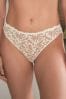Navy Comfort Lace Knickers, High Leg