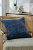 Airforce Blue Soft Velour Cushion, 45 x 45cm
