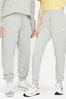 Grey Nike Club Mid Rise Standard Joggers