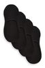 Black Cushion Sole Invisible Trainer Socks 4 Pack
