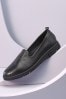 Black Forever Comfort® With Motionflex Leather Slip-On Shoes