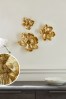 Gold Set of 3 Orchid Flower Wall Art