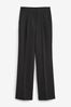 Black Tailored Hourglass Wide Leg Trousers, Petite