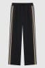 Navy Reiss Odell Wide Leg Pull On Trousers, Petite