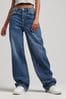 <span>Hellblau</span> - Superdry Wide-Leg-Jeans aus Bio-Baumwolle