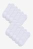White/Grey Cushioned Trainers Socks, 5 Pack