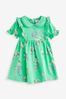 Peter Pan Collar Puff Sleeve Cotton Jersey Dress (3mths-7yrs)