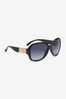 Brown Polarised Large Square Wrap Sunglasses