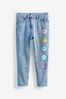 Bleach Wash Distressed Mom Jeans (3-16yrs)