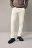 Ecru White Coloured Stretch Jeans, Slim Fit