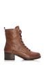 Natural Moda In Pelle Bezzie Lace Up Leather Ankle Boots