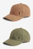 Khaki Green/Tan Brown Caps 2 Pack