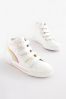 White Rainbow Detail Touch Fastening High Top Trainers