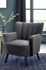 Soft Velvet Dark Grey Rosie Accent Chair