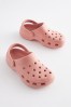 Rose Pink Clogs With Ankle Strap