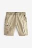 Khaki Belted Cargo Shorts