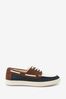 Tan Brown Canvas Boat Shoes