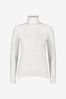 Pure Collection Cashmere Polo Neck White Sweater