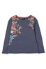 Joules Blue Harbour Print Long Sleeve Jersey Top