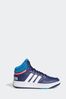 Navy/White adidas Kids Hoops Trainers