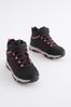 Black/Pink Waterproof Thermal Lined Hiker Boots