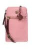 Brown Conkca Bambino Leather Cross-Body Phone Bag