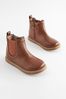 Tan Brown Cut-Out Detail Chelsea Boots, Standard Fit (F)