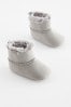 Grey Cosy Pull On Baby Boots (0-24mths)