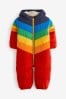 Little Bird by Jools Oliver Baby Rainbow Chevron Stripe Padded Snowsuit