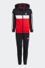 <span>Rot</span> - ​​​​​​​adidas Kids Sportswear Tiberio Trainingsanzug aus Flecce mit 3 Streifen und Farbblockdesign